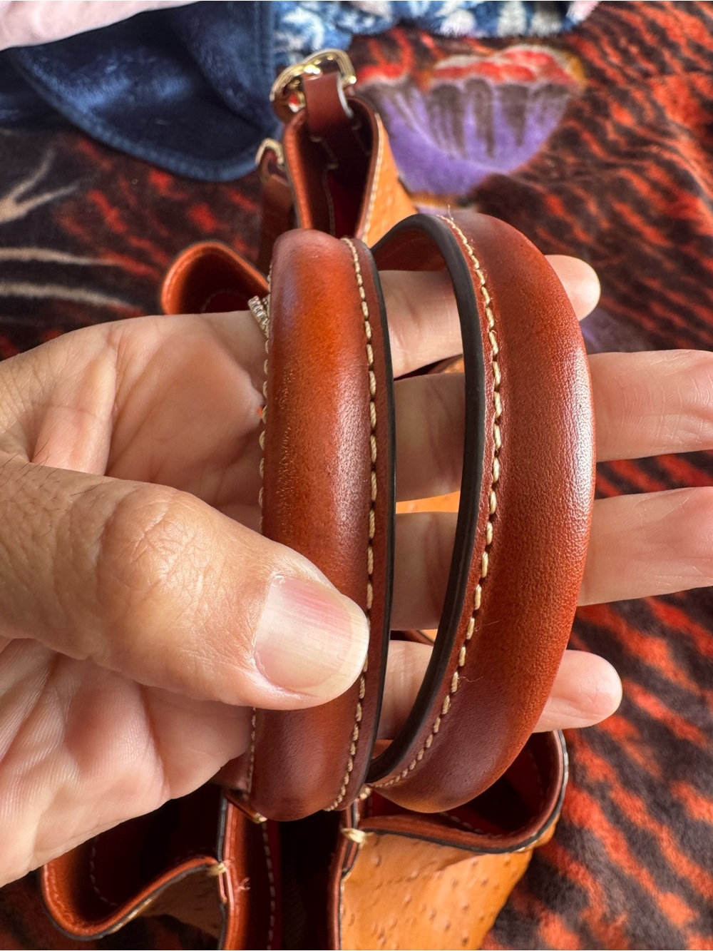 Dooney & Bourke Ostrich Large Barlow Bag - Picture 8 of 8